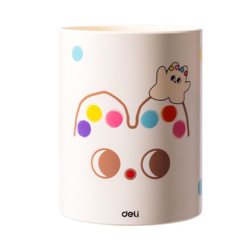 Моливник Deli Pupubaby, EZ450, PS, 104х79х79 мм, бял 1