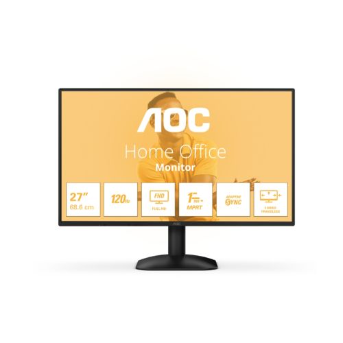 Монитор AOC 27B31H, 27&quot;, IPS , 4ms, Flat, WLED, 1920x1080, Anti-Glare, HDMI, VGA, DisplayPort, черен 1