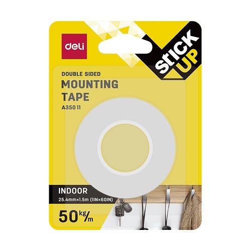 Монтажна лента Deli Stick Up EA35011, 25.4 мм х 1.5 м, издържливост 50 кг/м — Joya.bg 1