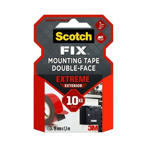 Монтажна лента Scotch-FIX™ Extreme, за външно приложение, до 10 кг, 19 мм x 1.5 м — Joya.bg 1