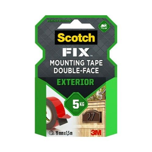 Монтажна лента Scotch-FIX™, за външно приложение, до 5 кг, 19 мм x 1.5 м — Joya.bg 1