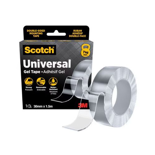 Монтажна лента Scotch Universal Gel , 30 мм x 1,5 м, издържливост 4,5 кг/м 1