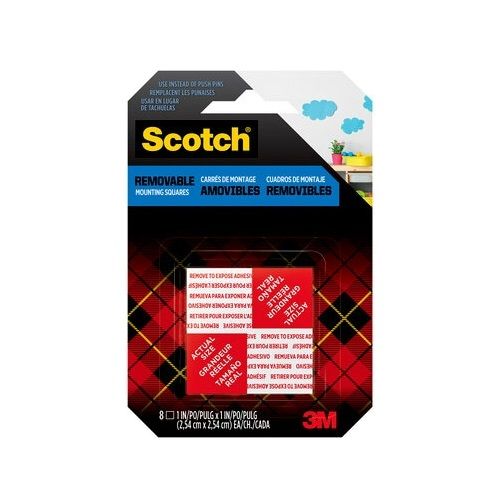 Монтажни квадрати Scotch-FIX 108 Interior, 12.7 х 12.7 мм, презалепващи, издържливост 225 г, 64 бр. — Joya.bg 1