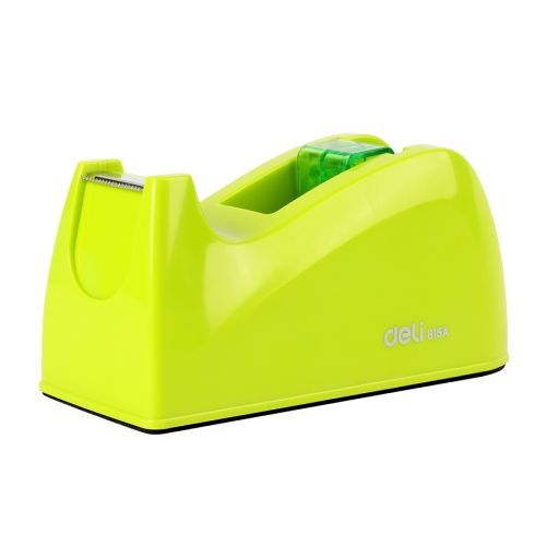 Настолен тиксодържач Deli Rio E814A, 120x57x60 мм, за ленти до 19 мм х 33 м, зелен — Joya.bg 1