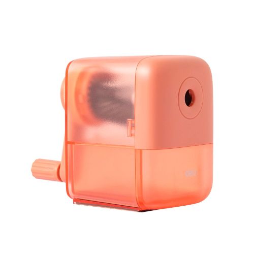 Настолна единична острилка с контейнер Deli EH2, ф 8 мм, 10х58х83 мм, корал — Joya.bg 1