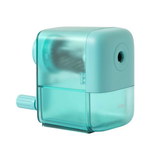 Настолна единична острилка с контейнер Deli EH2, ф 8 мм, 10х58х83 мм, тюркоаз — Joya.bg 1