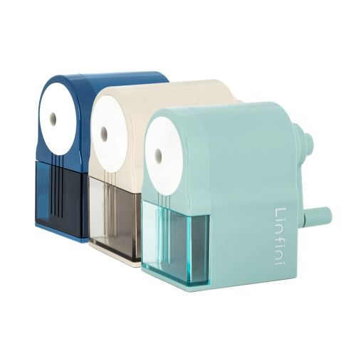 Настолна единична острилка с контейнер Deli Linfini EH502, ф 8 мм, 111х60х101 мм, ментова — Joya.bg 1