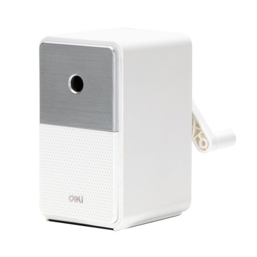 Настолна единична острилка с контейнер Deli Retro E71160, ф 8 мм, 106х63х111 мм, бяла — Joya.bg 1