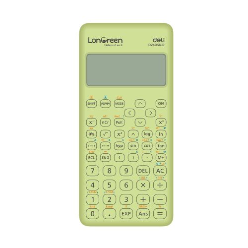 Научен калкулатор Deli LonGreen ED240-SR-R, 240 функции, 10+2 dgt, 160х74х16.4 мм, зелен — Joya.bg