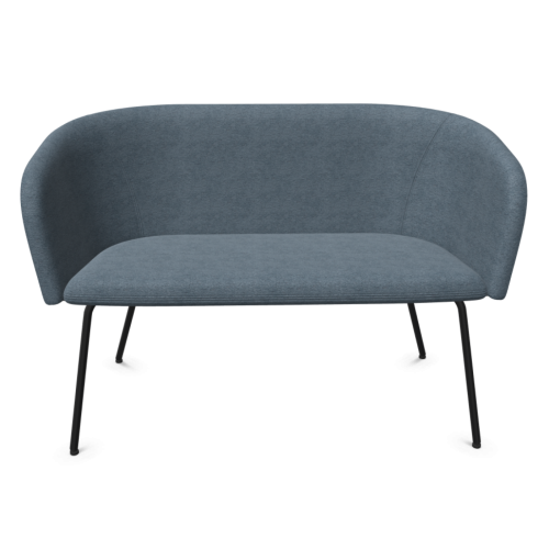 Naudu двуместно канапе, метална основа, черна, дамаска Boogie(2) BO153, сивосиня 1