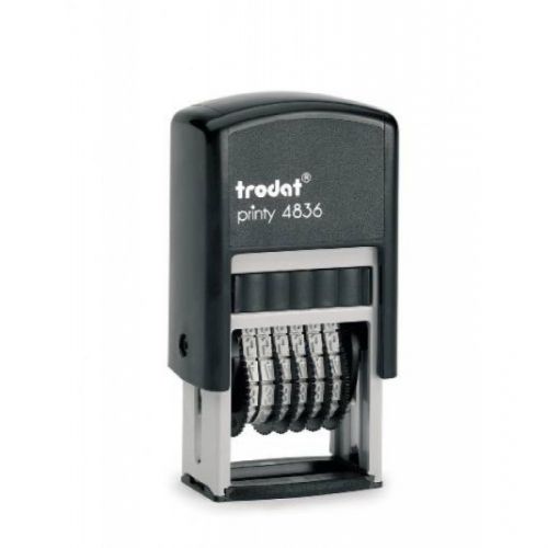 Номератор Trodat Printy 4836, с 6 цифри, височина на шрифта 3 мм, син тампон — Joya.bg