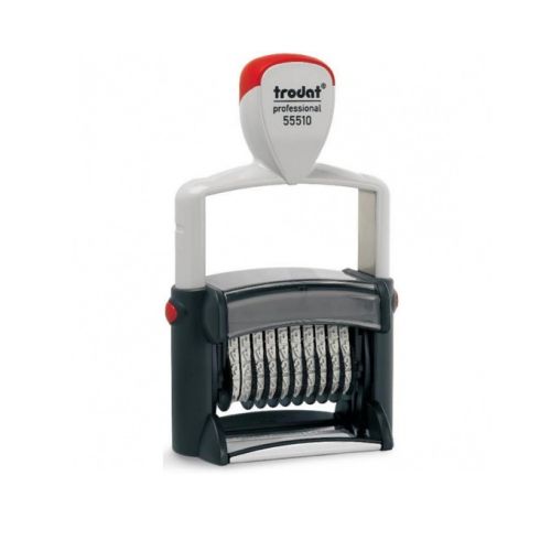Номератор Trodat Professional 55510, с 10 цифри, височина на шрифта 5 мм, син тампон