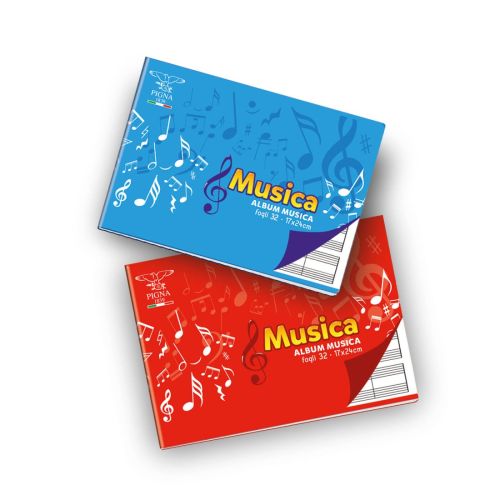 Нотна тетрадка с петолиние PIGNA Music, 170х240мм, 16 л., офсет 80 г  — Joya.bg 1