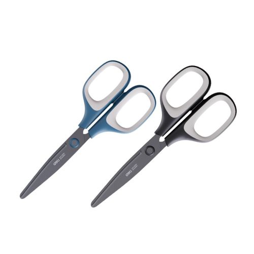 Ножица Deli E6055, 175 мм, черни остриета с тефлоново покритие, ергономични грип дръжки — Joya.bg 1