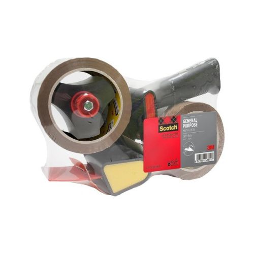 Опаковъчна машинка Scotch®Pistol grip + 2 бр. солвентна безшумна кафява лента 50 мм х 66 м  1