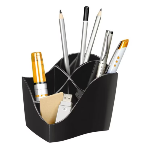 Органайзер за бюро CEP Isis, 4 отделения, 118x89x98 мм, черен