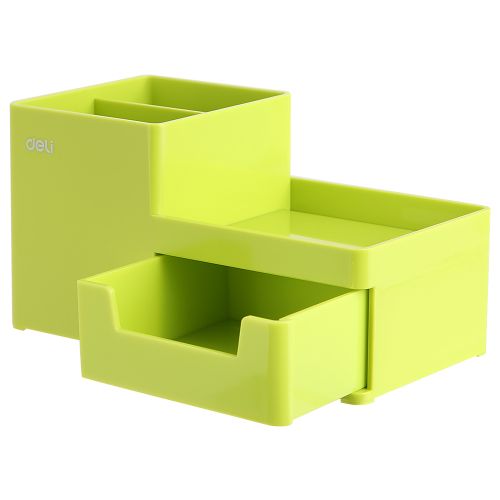Органайзер за бюро Deli Rio, EZ25140, 3 отделения, 175х90х92 мм, зелен — Joya.bg 1