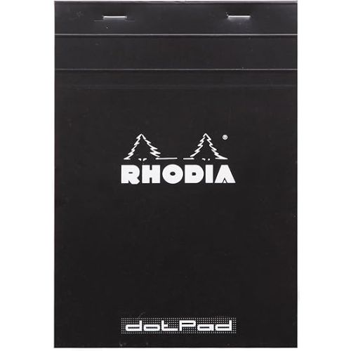 Пад с телчета RHODIA Black N°16 16559C, А5, 80 л., офсет с точки 80 г, микроперфорация 2