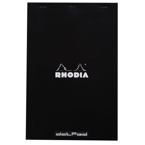 Пад с телчета RHODIA Black N°19 19559C, А4, 80 л., офсет с точки 80 г, микроперфорация