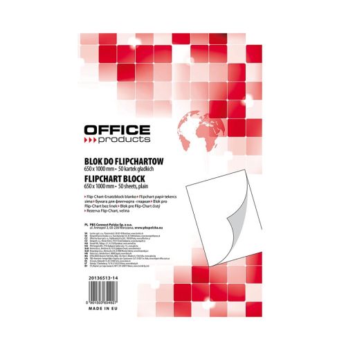Пад за флипчарт OFFICE PRODUCTS, 65х100 см, бял офсет 70 г, 25 листа — Joya.bg
