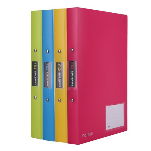 Папка с 2 ринга Deli Rio, E39576, PР 170 mic, A4, 30 мм, синя — Joya.bg 1