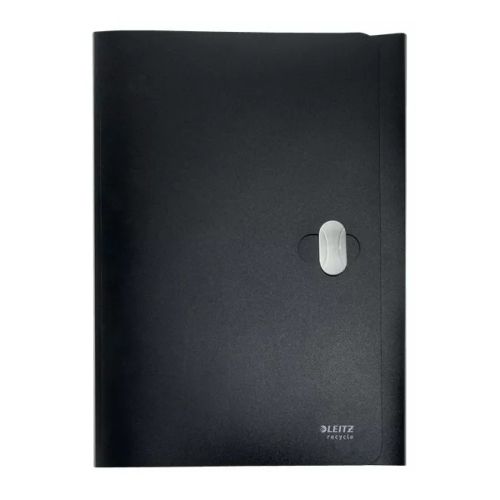 Папка с 3 капака и клипс LEITZ Recycle, A4, рециклиран РР, черна — Joya.bg 1