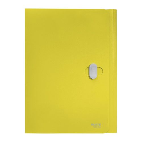 Папка с 3 капака и клипс LEITZ Recycle, A4, рециклиран РР, жълта — Joya.bg 1