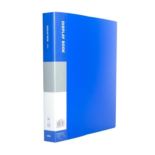 Папка с 40 джоба Deli Classic, E38147, A4, PP, синя — Joya.bg 1