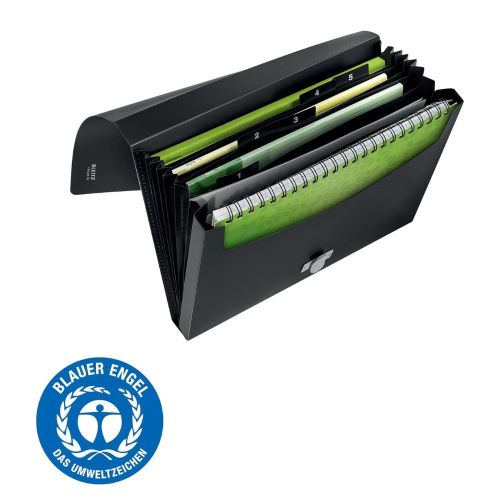 Папка с 5 отделения Leiz Recycle, A4, рециклиран РР, черна — Joya.bg 1