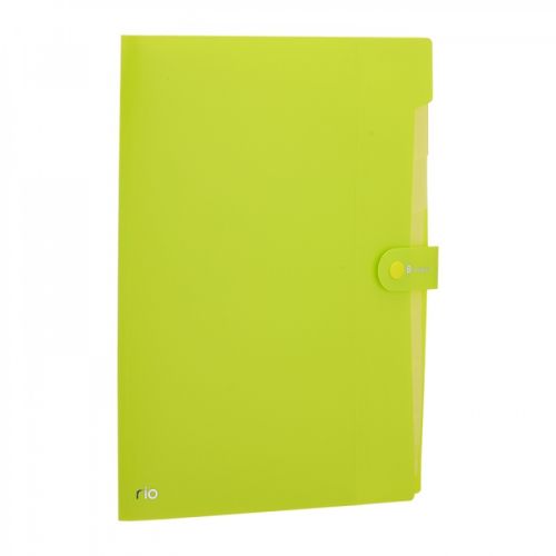 Папка с 8 отделения Deli Rio, EB40102, A4, PP 600 mic, с индекси, зелена — Joya.bg 1