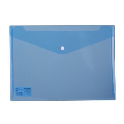 Папка с копче Deli AURORA, E5505, A4, PP 160 mic, кристална, прозрачно синя — Joya.bg 1