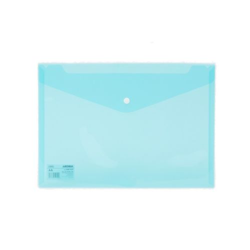 Папка с копче Deli AURORA, E5505, A4, PP 160 mic, кристална, прозрачно светлосиня — Joya.bg 1