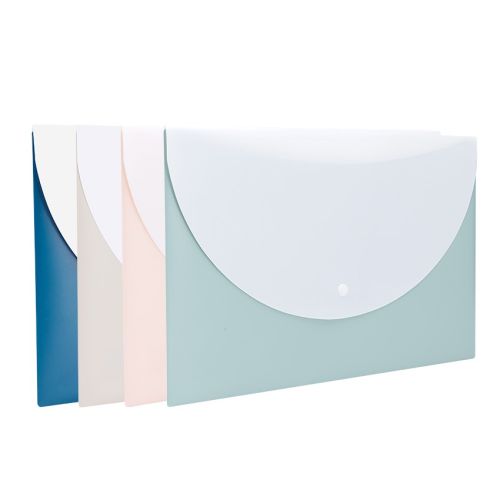 Папка с копче и и външен джоб Deli Linfini, EF763, A4, PP 180 mic, мат, микс 4 цвята — Joya.bg 1