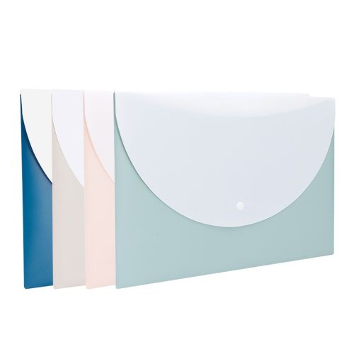 Папка с копче и и външен джоб Deli Linfini, EF764, FC (A4+), PP 180 mic, мат, микс 4 цвята — Joya.bg 1