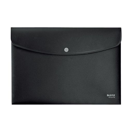Папка с копче и разширение LEITZ Recycle, A4, рециклиран РР, мат, черна — Joya.bg 1