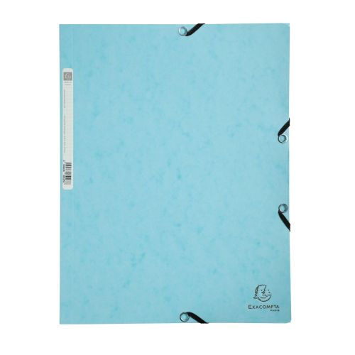 Папка с ластик и 3 капака EXACOMPTA AQUAREL, A4, Genuine картон 400 г, светлосиня — Joya.bg 1