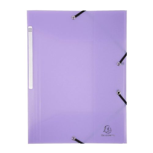 Папка с ластик и 3 капака EXACOMPTA Chrom Pastel, A4, РР 500 mic, лилава — Joya.bg 1