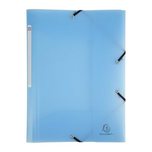 Папка с ластик и 3 капака EXACOMPTA Chrom Pastel, A4, РР 500 mic, светлосиня — Joya.bg 1