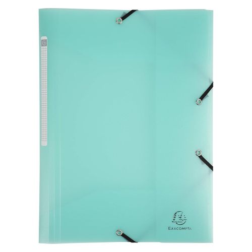 Папка с ластик и 3 капака EXACOMPTA Chrom Pastel, A4, РР 500 mic, зелена — Joya.bg 1