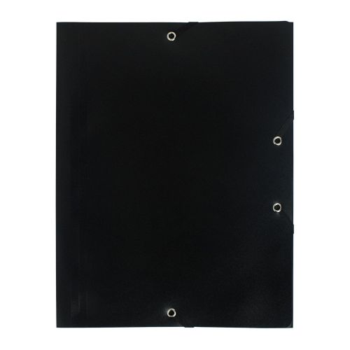 Папка с ластик и 3 капака EXACOMPTA Opaque, A4, РР 400 mic, черна 1