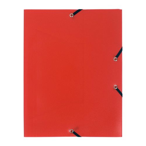 Папка с ластик и 3 капака EXACOMPTA Opaque, A4, РР 400 mic, червена 1