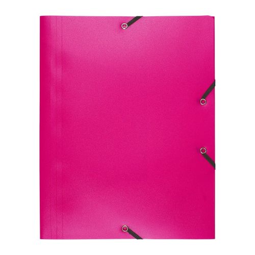 Папка с ластик и 3 капака EXACOMPTA Opaque, A4, РР 400 mic, цикламена 1