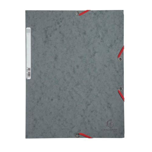 Папка с ластик и 3 капака EXACOMPTA Premium, A4, Genuine картон 400 г, сива — Joya.bg 1