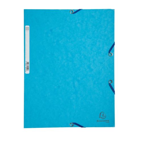 Папка с ластик и 3 капака EXACOMPTA Premium, A4, Genuine картон 400 г, тюркоаз — Joya.bg 1