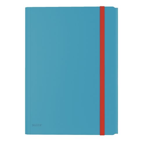 Папка с ластик и 3 капака LEITZ Cosy, A4, РР, с разширение и джоб, светлосиня — Joya.bg 1