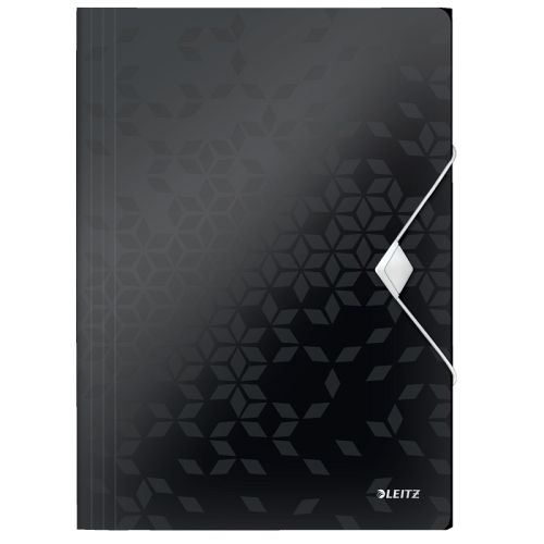 Папка с ластик и 3 капака LEITZ WOW, A4, PP, черна — Joya.bg 1