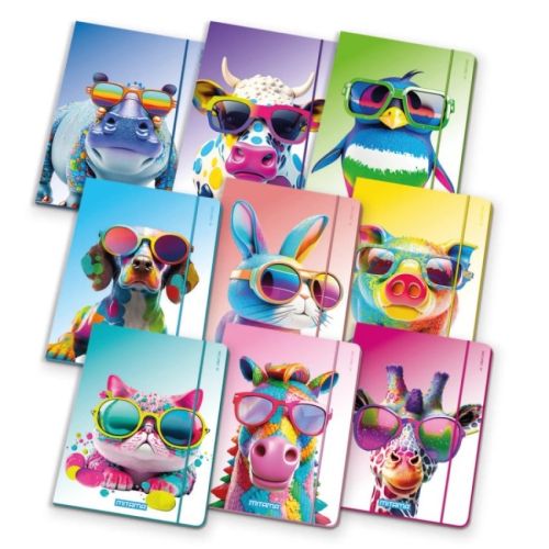 Папка с ластик и 3 капака MITAMA Animal design, A4, картон 500г с UV лак 1