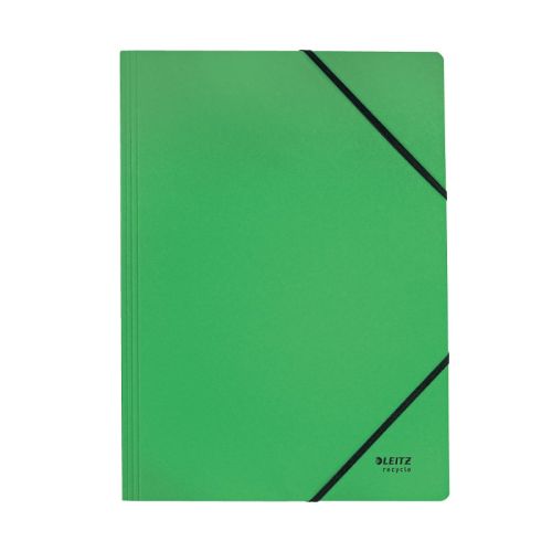 Папка с ластик LEITZ Recycle, A4, рециклиран картон 430 г, зелена — Joya.bg 1