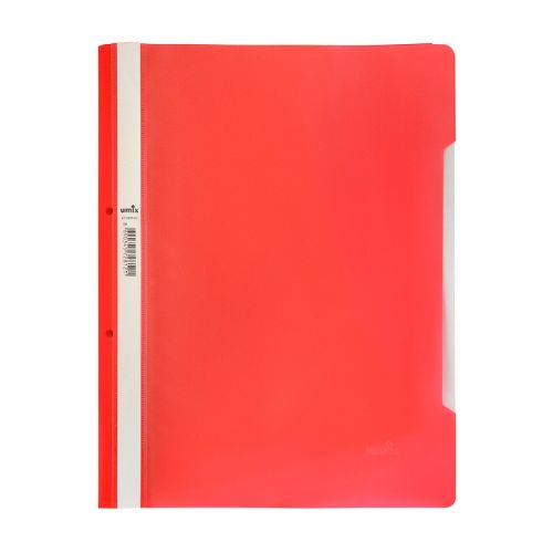 Папка с машинка и перфорация UMIX Eco, A4, PP 140 mic, мат, червена — Joya.bg 1