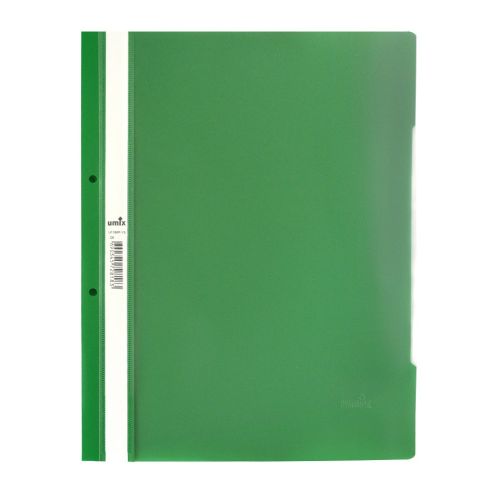 Папка с машинка и перфорация UMIX Eco, A4, PP 140 mic, мат, зелена — Joya.bg 1